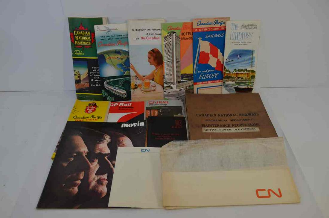 Canadian Railroad Timetable and Ephemera Lot (1 of 8)