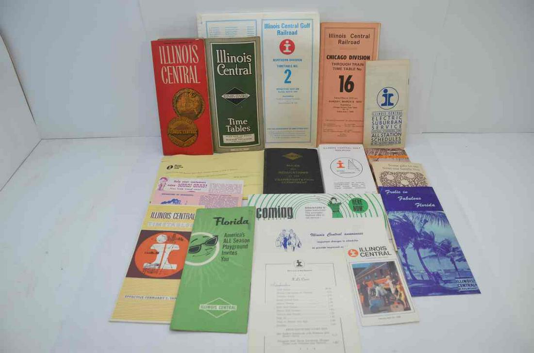 Illinois Central/Illinois Central Gulf RR Timetables and Ephemera Lot (1 of 8)