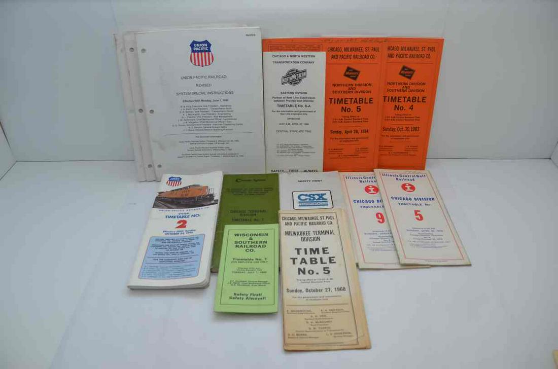 Miscellaneous Railroad Employee Timetable Lot (1 of 4)