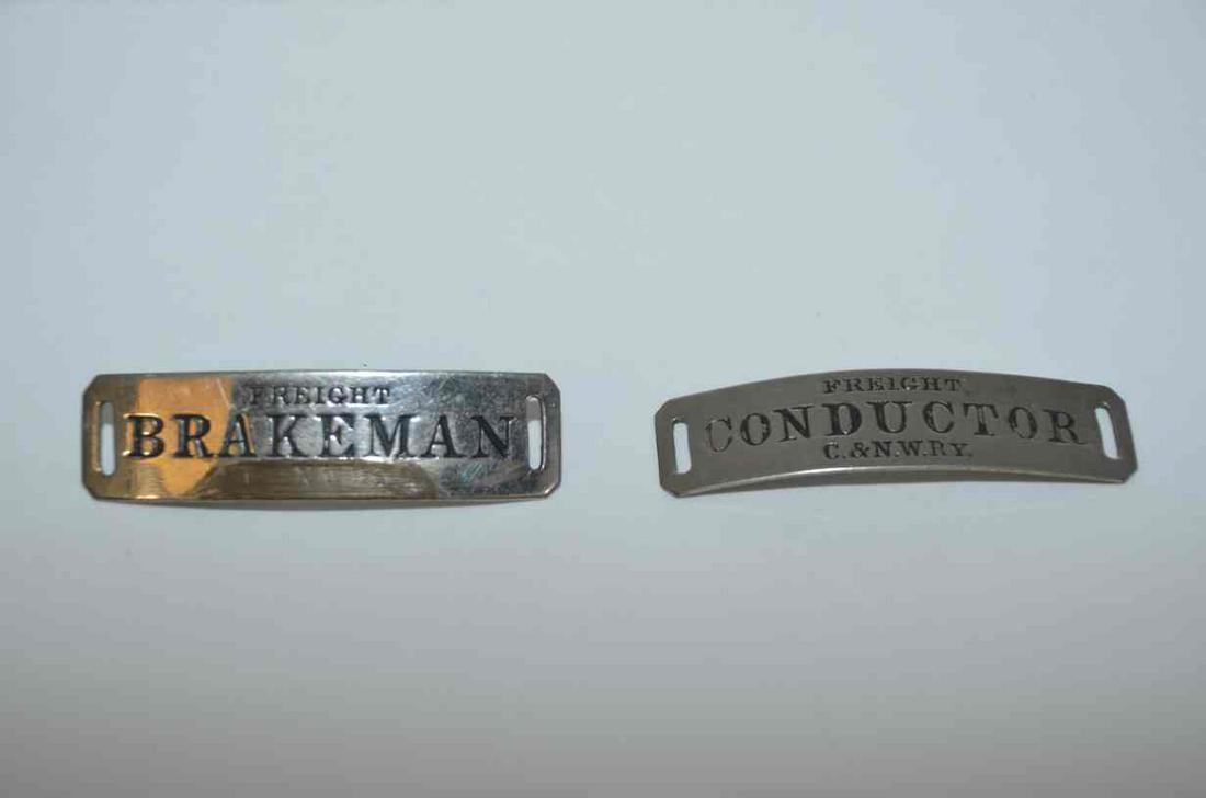 Chicago and Northwestern RR Freight Conductor/Brakeman Badges (1 of 2)