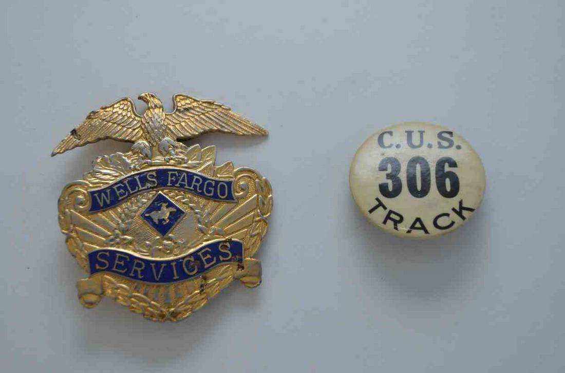 Wells Fargo Badge and Chicago Union Station Employee Pin (1 of 2)