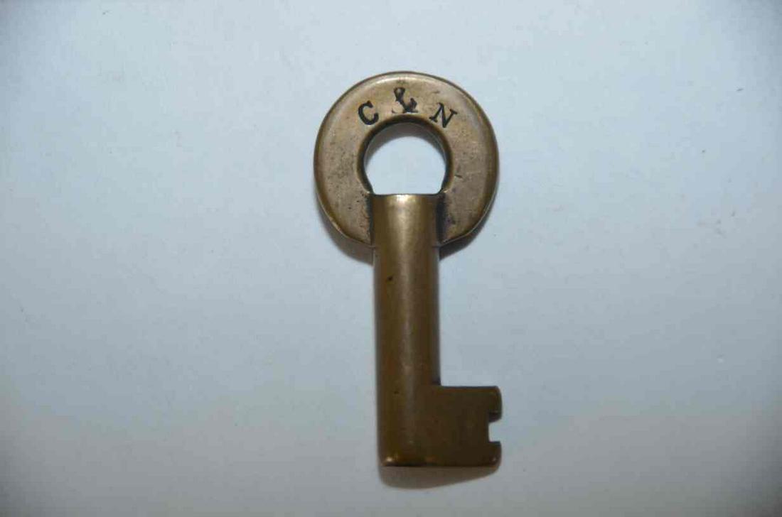 Chicago and Nashville RR Brass Key (1 of 3)