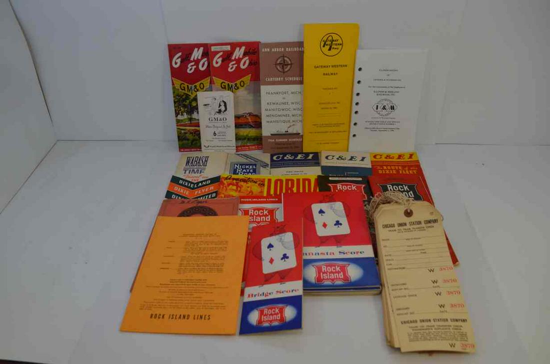 Midwest RR Timetable and Ephemera Lot (1 of 12)