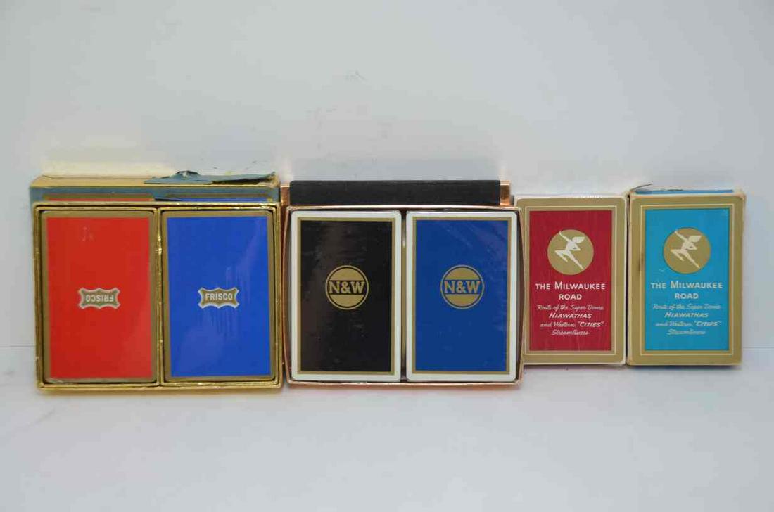 Milwaukee Road/Norfolk and Western/Frisco RR Playing Card Decks (1 of 2)