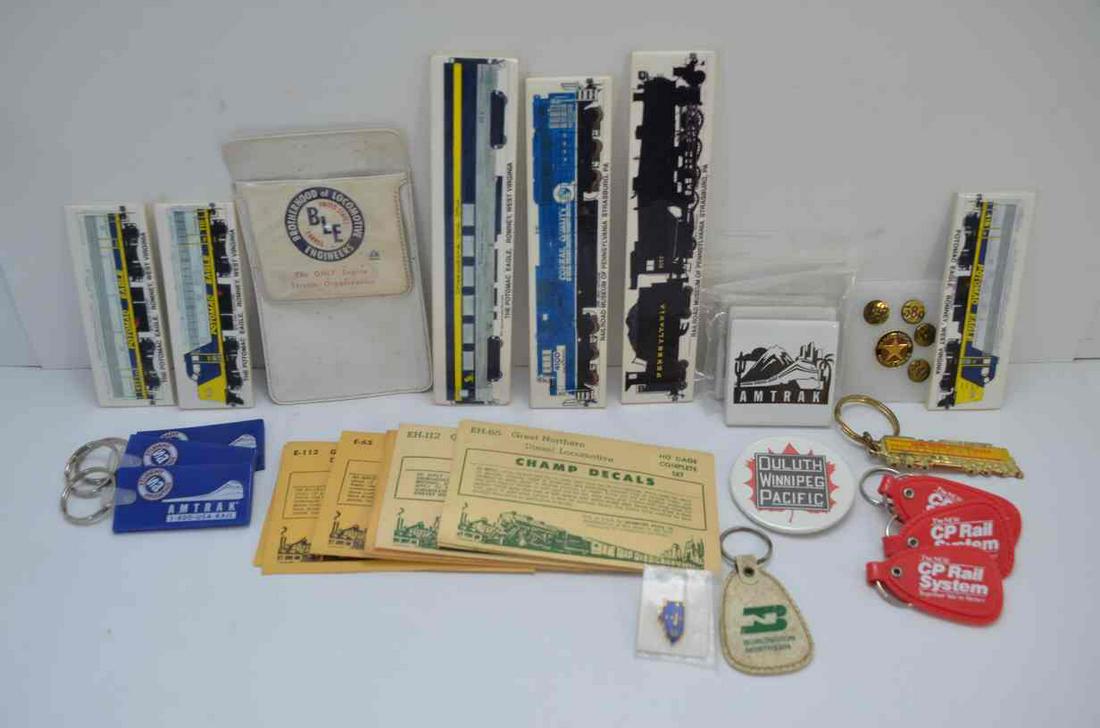 Railroad Magnet, Key Chain, Pin, and Decal Lot (1 of 1)