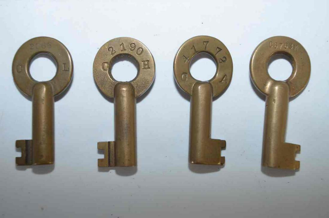 Pennsylvania RR Central Region Key Lot-4 Keys (1 of 3)