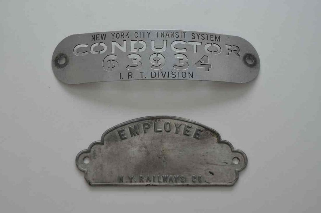 Two Badges for New York City Transit/Railways (1 of 2)