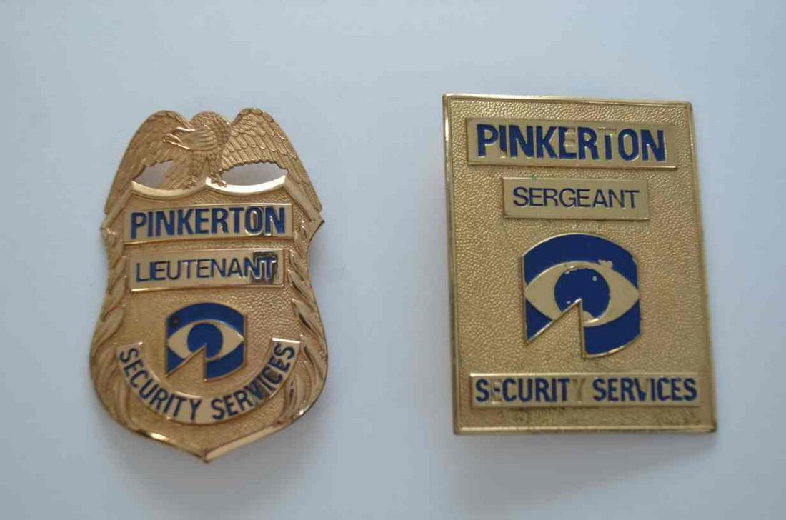 Two Pinkerton Security Service Badges (1 of 2)