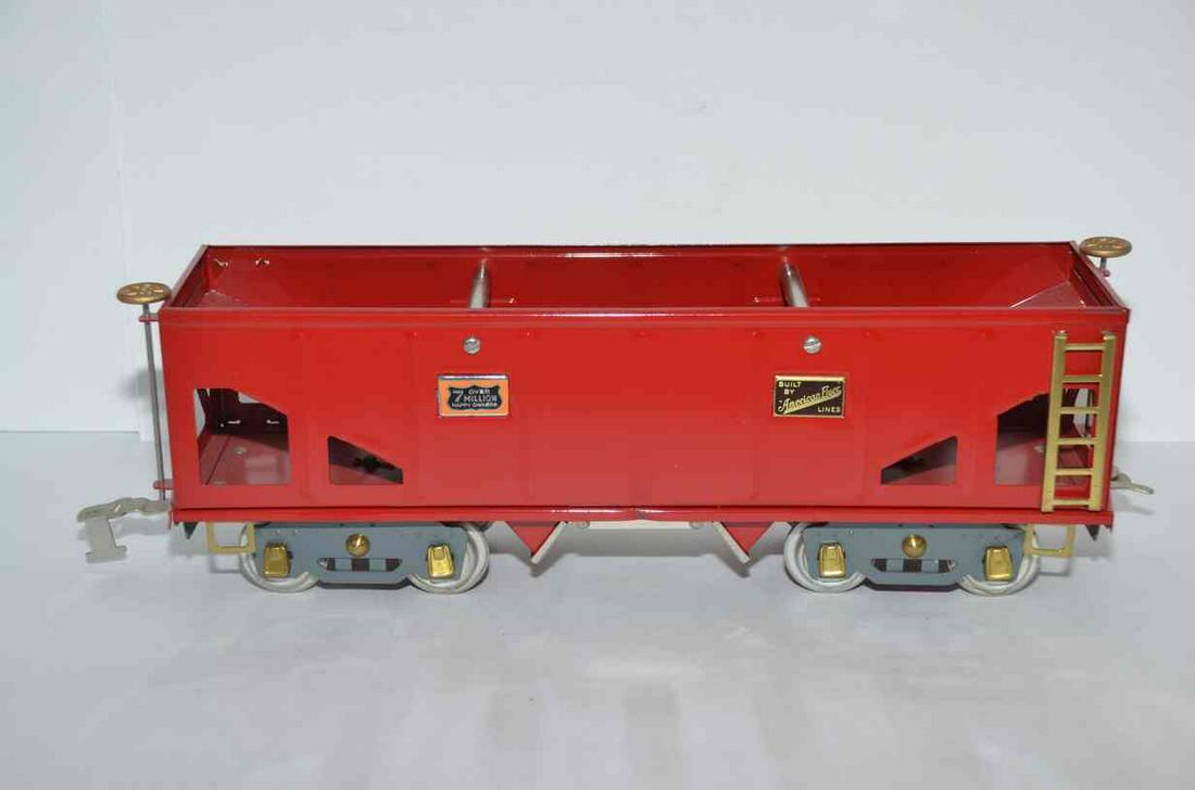 American Flyer Rich-Art Wide Gauge Red Hopper Car #4006 (1 of 6)
