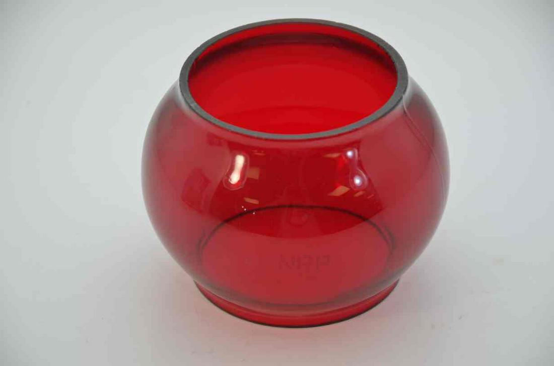 Northern Pacific RR Red Etched Short Lantern Globe (1 of 2)