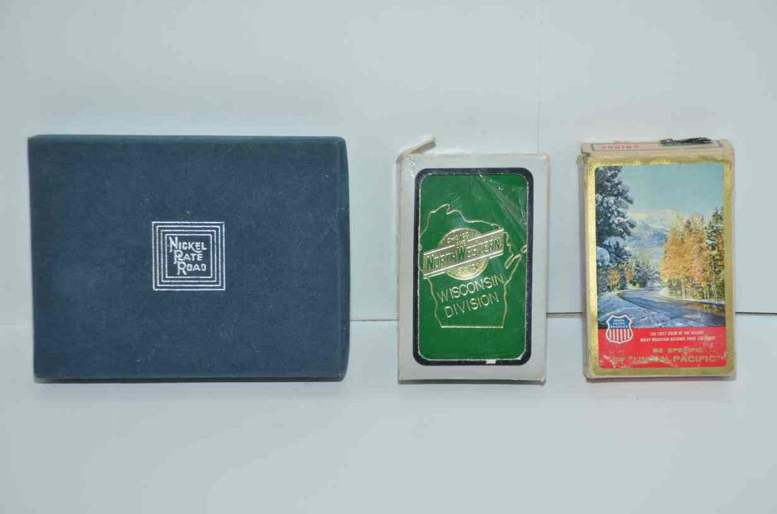 Four Decks of RR Playing Cards-NKP/CNW/UP (1 of 3)