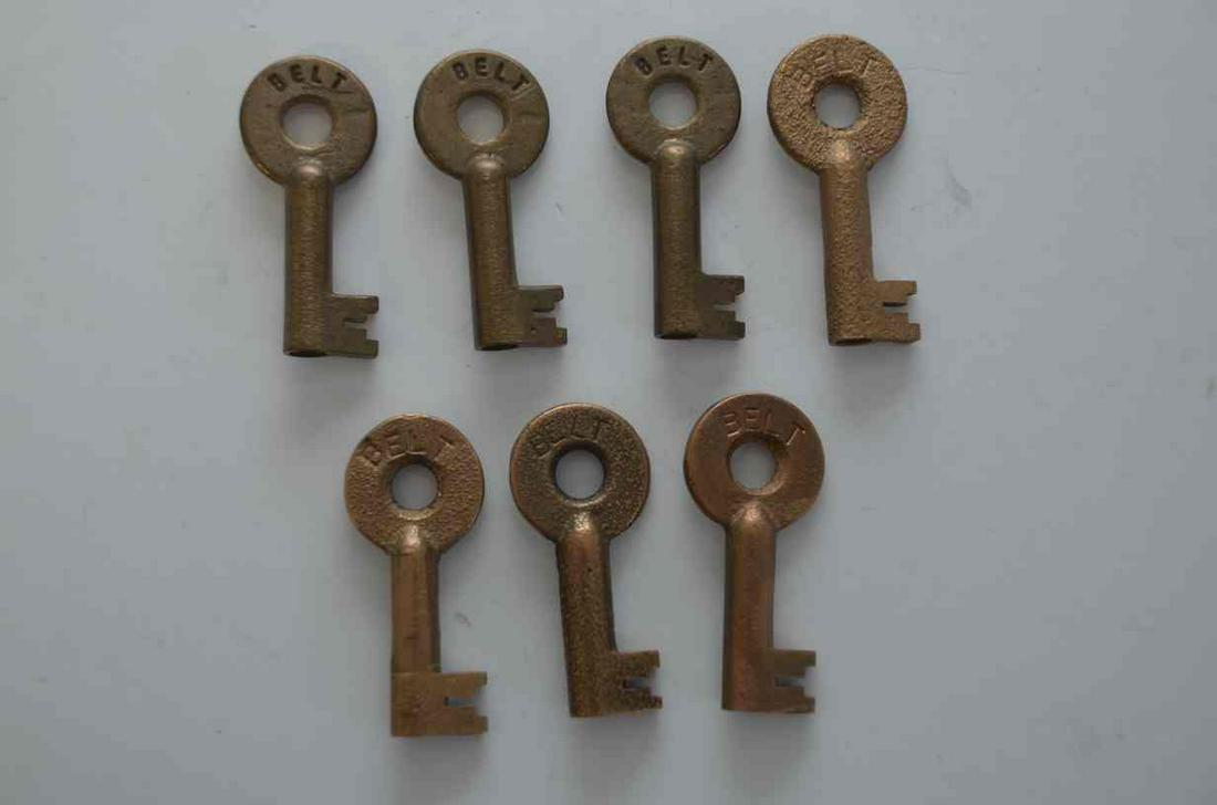 Seven Belt RY of Chicago Brass Switch Keys (1 of 3)