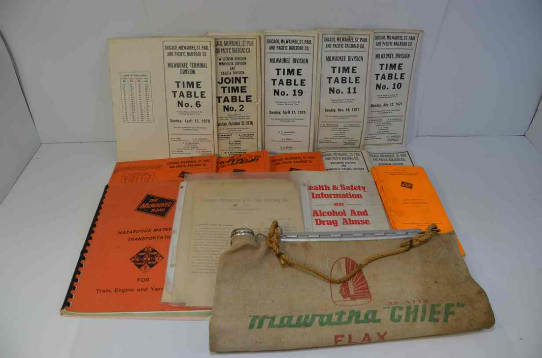 Milwaukee Road RR Employee Timetable and Ephemera Lot (1 of 4)