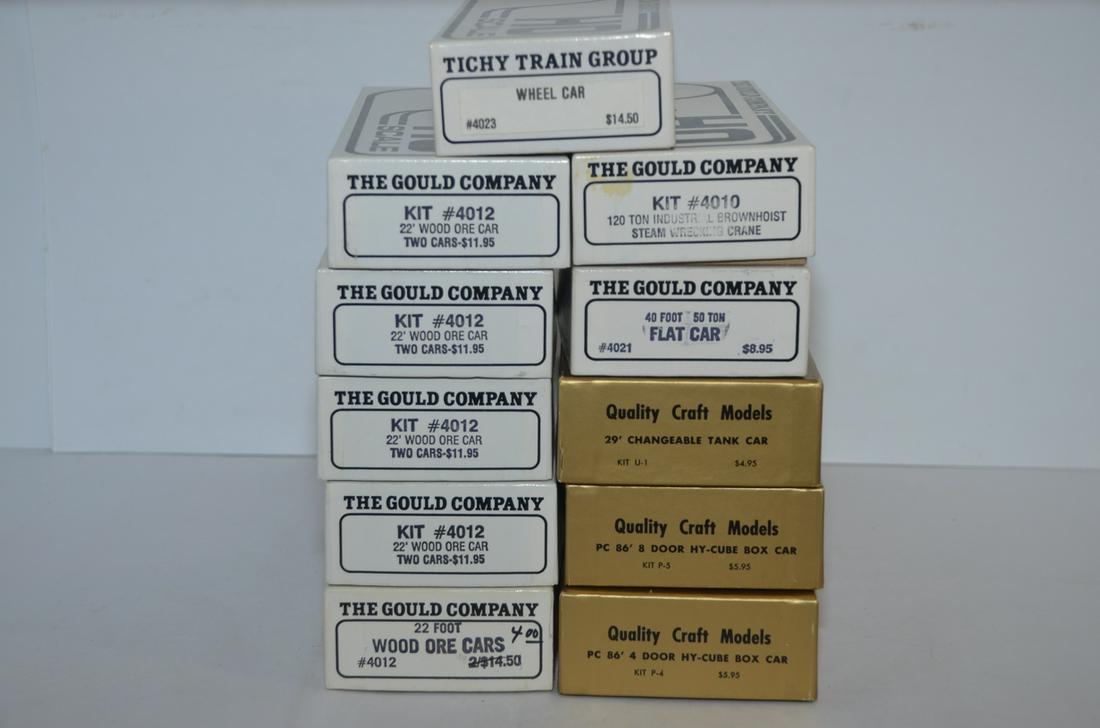 17 HO Scale Freight Car KitsQuality Craft/Gould/Tichy/Kurtz Kraft
