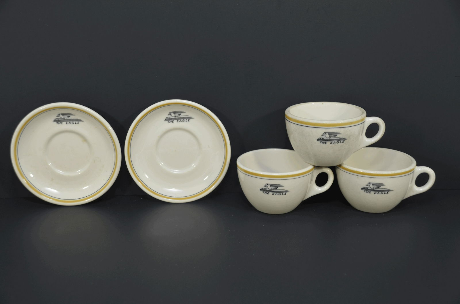 Two Saucers and Three Coffee Cups-Missouri Pacific RR (1 of 8)