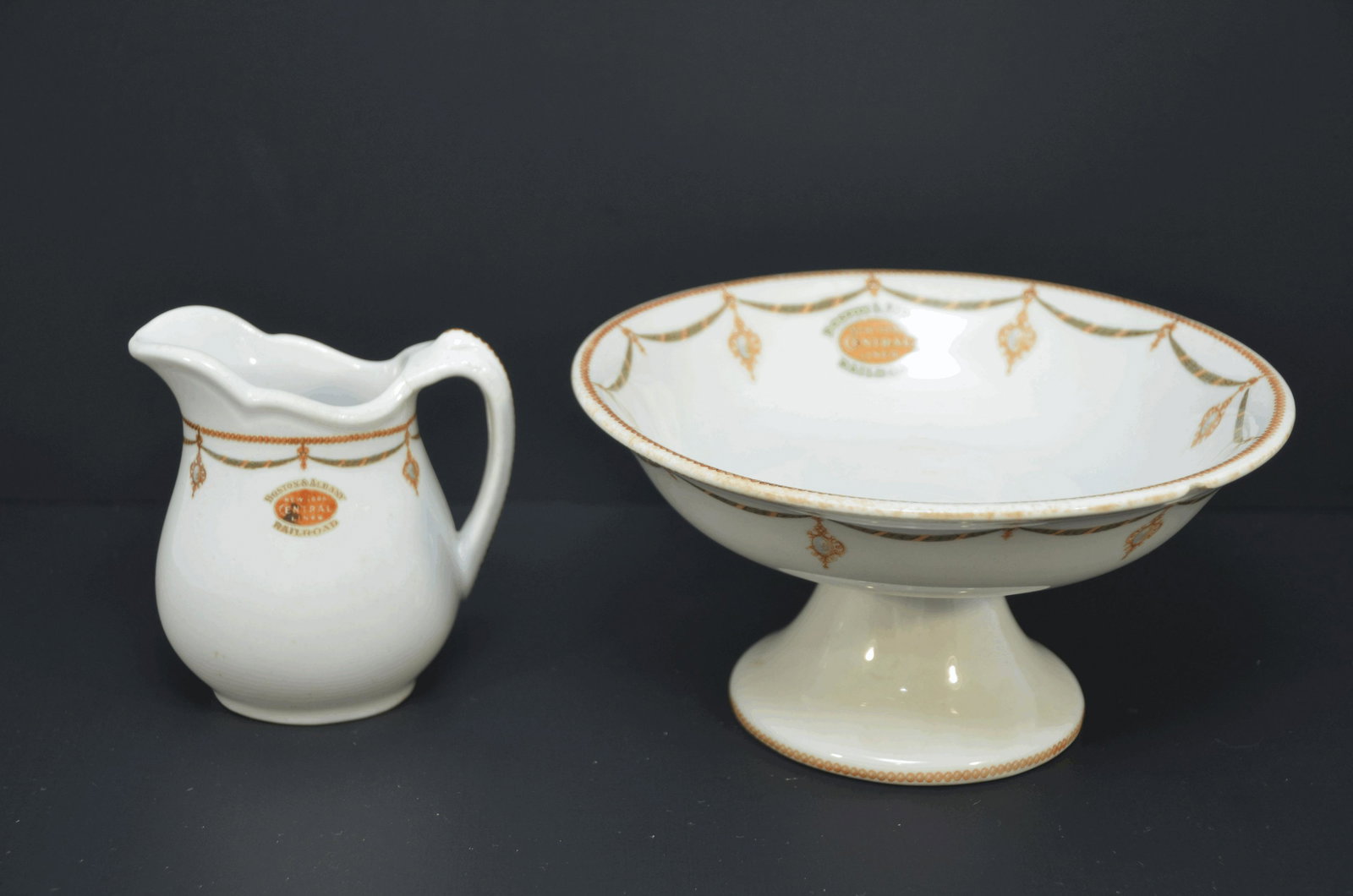 Boston and Albany/New York Central RR Soup Bowl and Creamer (1 of 11)