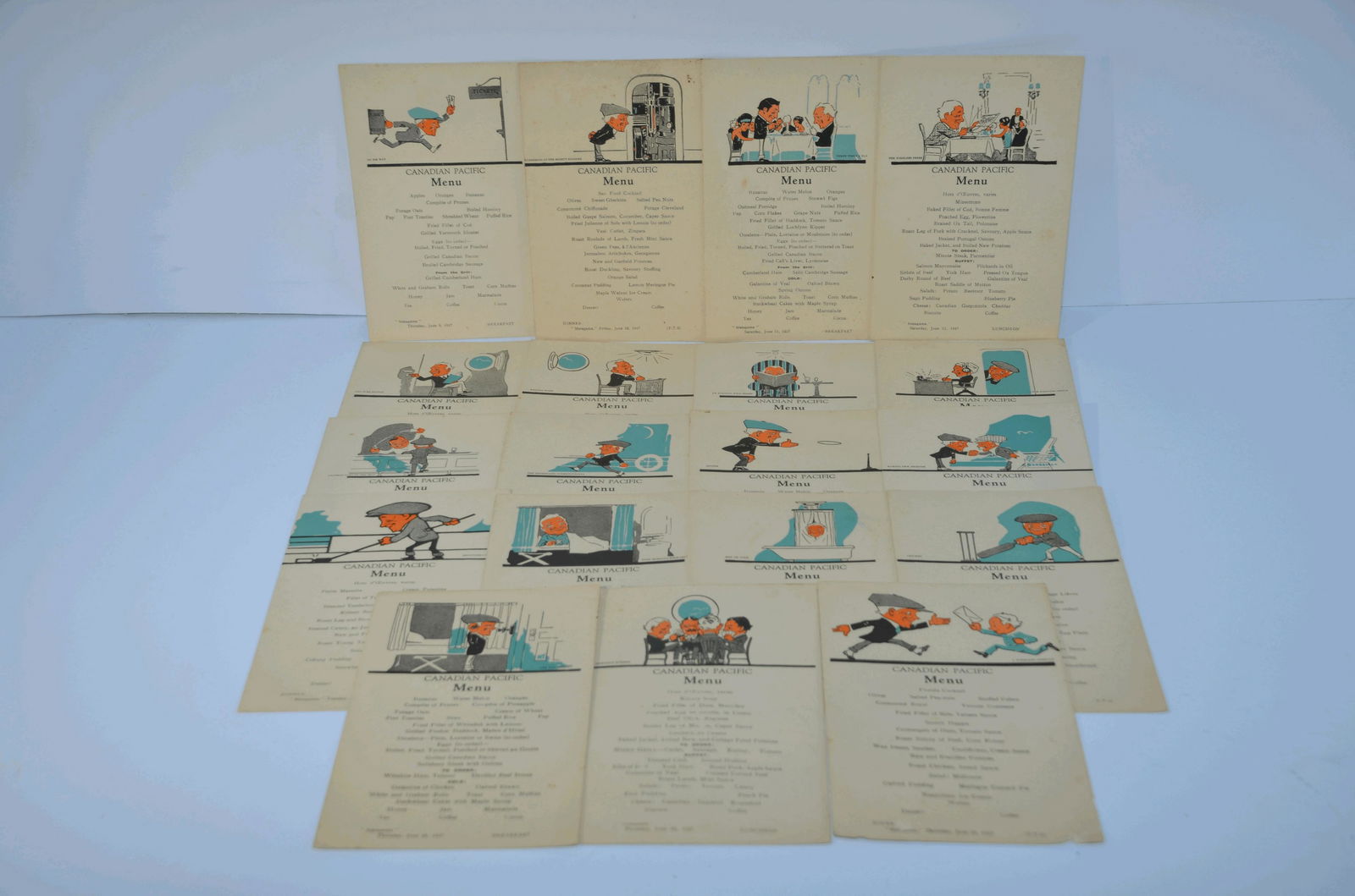Canadian Pacific RR Steamship 1927 Menus (1 of 11)