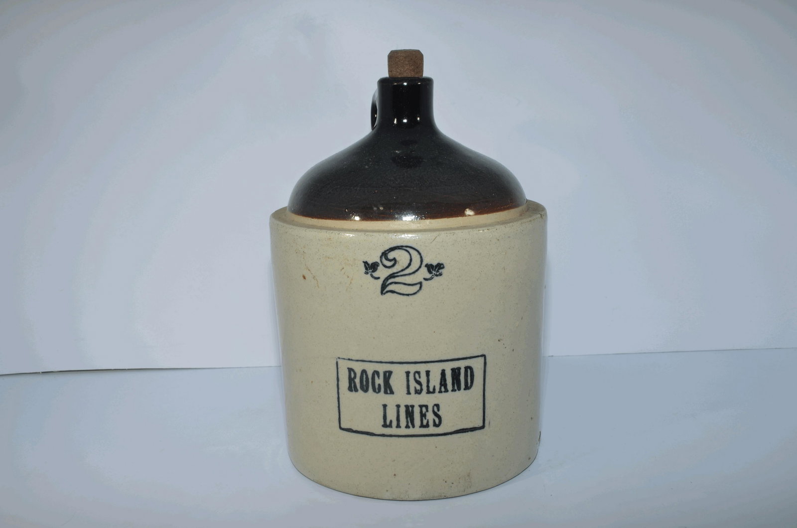 Rock Island RR 2 Gallon Ceramic Jug-RARE! (1 of 6)