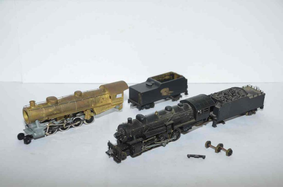 Two Brass Steam Locomotives and Parts-HO Scale (1 of 2)