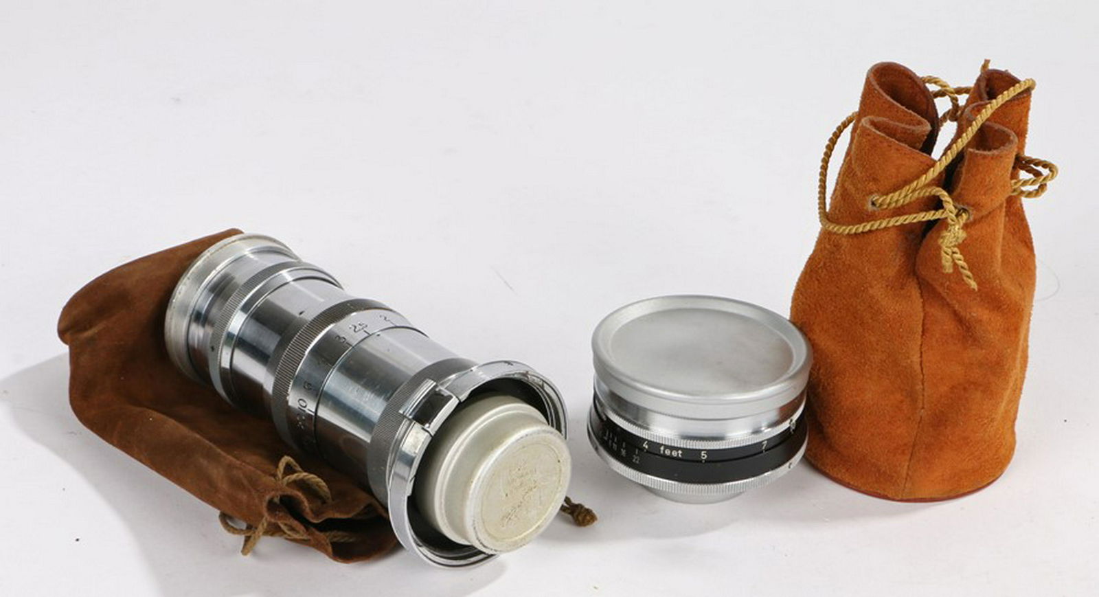 Carl Zeiss Jena lens, Sonnar 1:4 f=1 3,5cm, together: Carl Zeiss Jena lens, Sonnar 1:4 f=1 3,5cm, together with Zeiss Ikon Teleskop 1,7 x, (2) - Stock Ref:6181-32