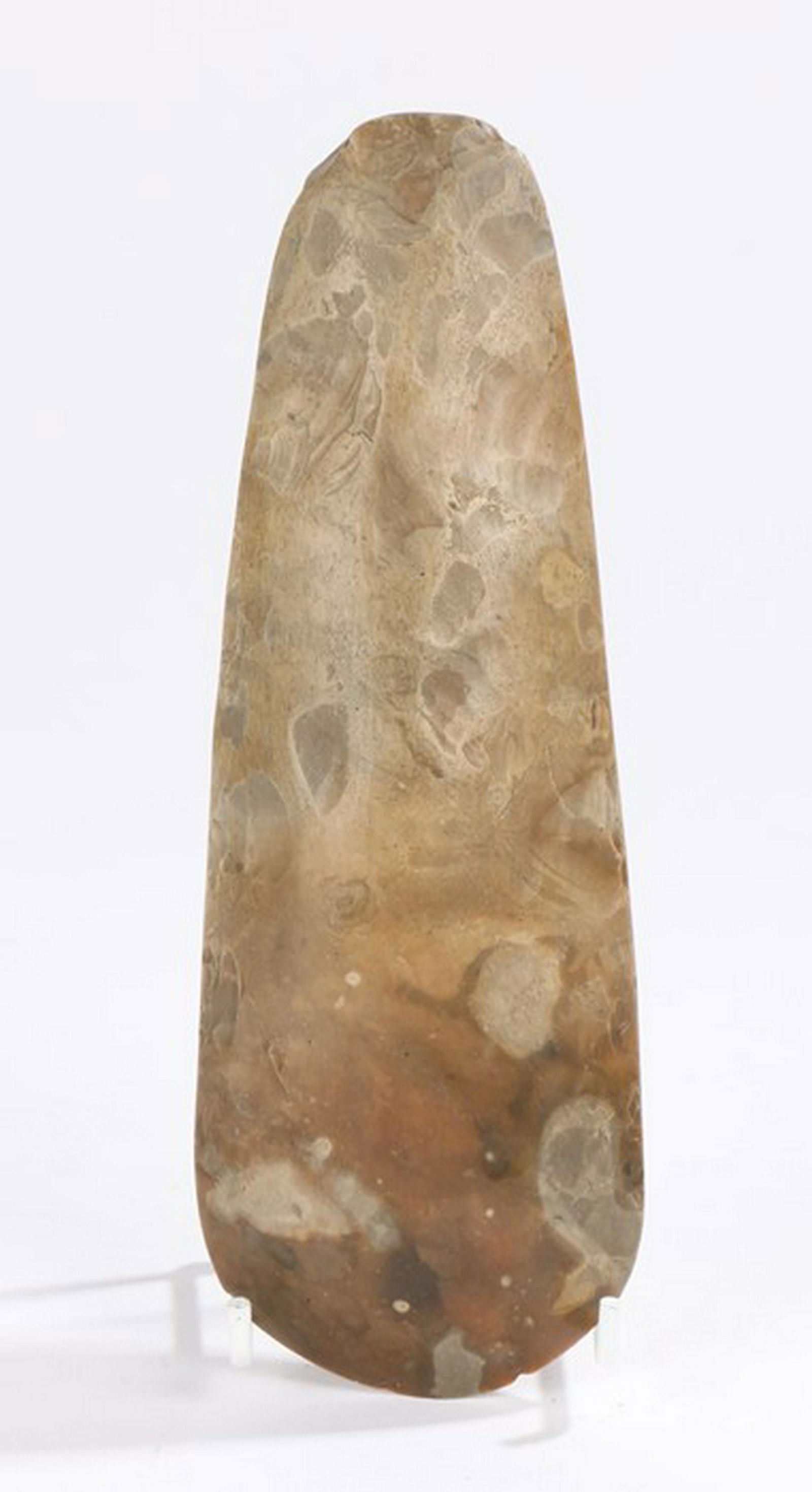 Neolithic polished flint axe head, with a long tapering (1 of 1)