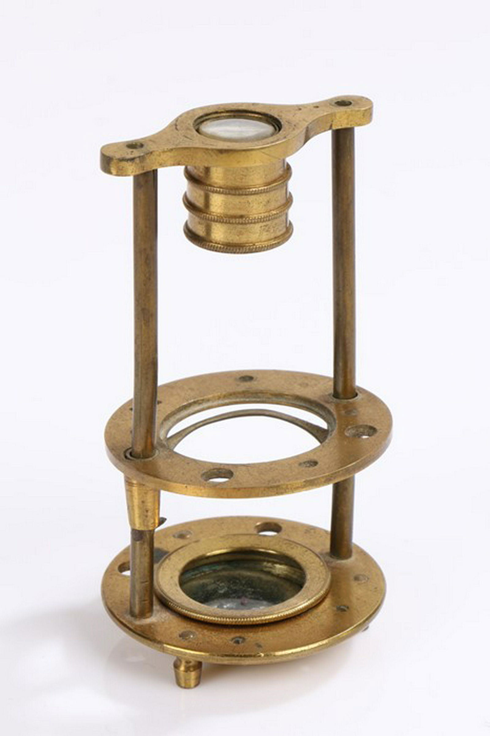 Withering type lacquered brass botanical microscope - (1 of 1)
