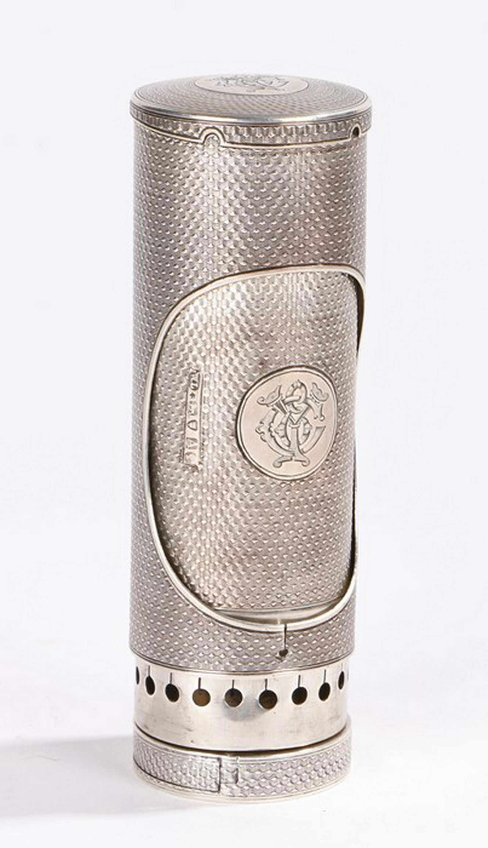 Victorian silver travelling carriage lamp, London 1876, (1 of 2)