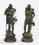 Pair of spelter statues, Scottish interest, of Wallace