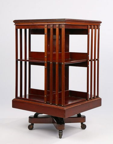 Edwardian Mahogany Revolving Bookcase With Pierced Sep 05 2019