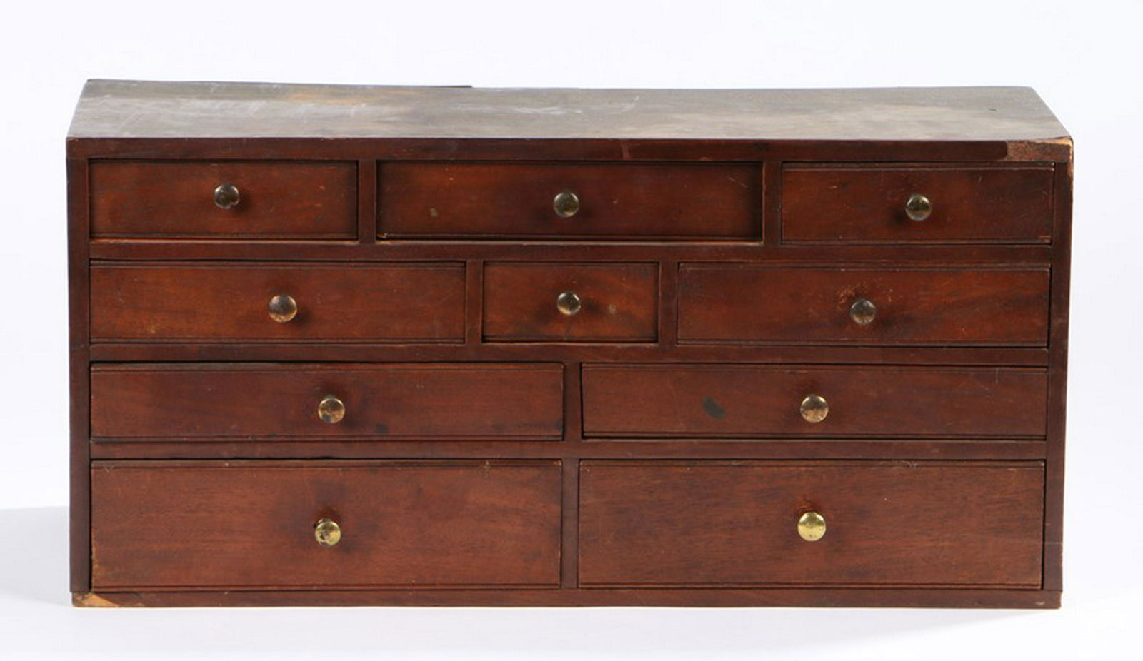 Victorian mahogany collectors cabinet, the rectangular (1 of 1)