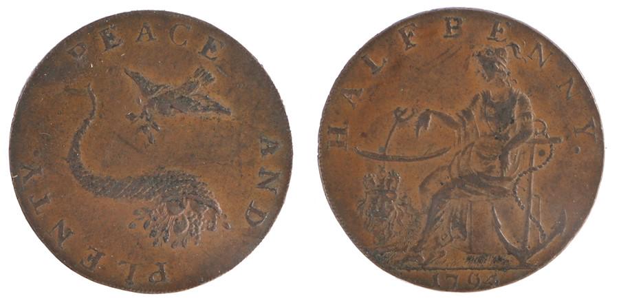 British Token, copper Halfpenny, 1794, Plenty and Peace (1 of 1)