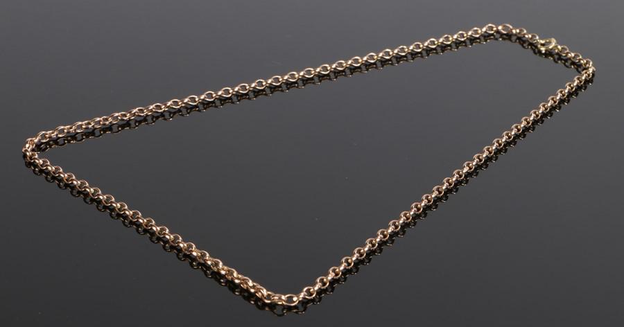 9 carat gold necklace, with rope links and clip end, (1 of 1)