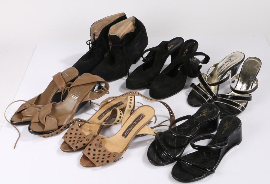 Martine Sitbon high heel shoes, Robert Clergerie Mauo: Martine Sitbon high heel shoes, Robert Clergerie Mauo Frizon Luc Berjen, Stephane Kelian and Mauo Frizon, (six pairs)