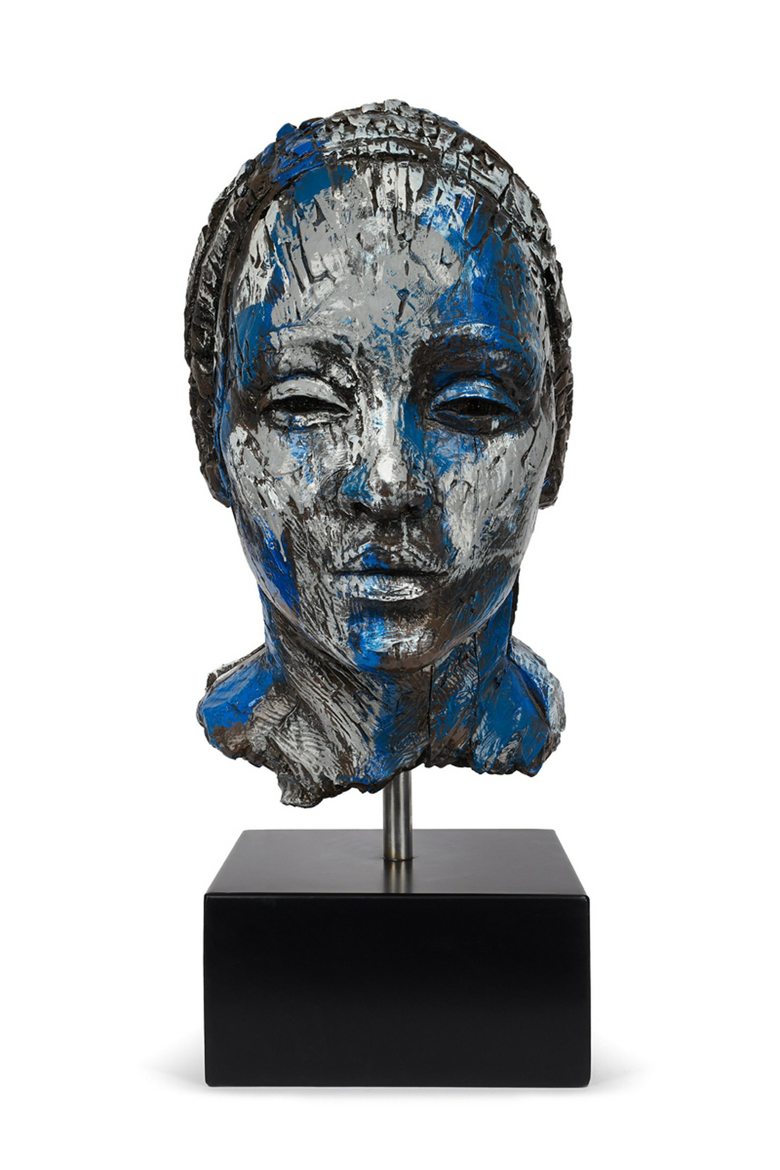 Lionel Smit: Lionel Smit Artist Date: b.1982 South Africa Title: Female bust Date of Work: 2014 Medium: painted cast resin on a steel base Signed: signed, dated and numbered 3/12 on the ba