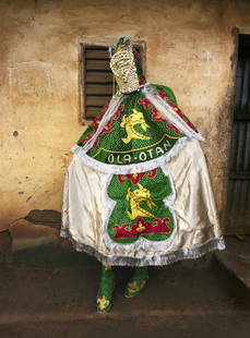 Leonce Raphael Agbodjélou: Leonce Raphael Agbodjélou Artist Dates: b.1965 Benin Title: Egungun Masquerades III Date of Work: 2015 Medium: pigment ink on HP Premium Satin Photo paper Dime