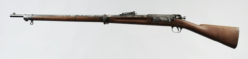 Krag Jorgensen Model 1898 Bolt Action: .30-40 cal., 22 in. barrel, S/N 363733, side gate, Springfield Armory, nice stock