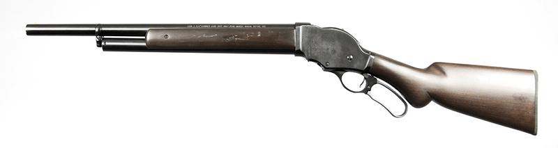PW87 Lever Action Shotgun: 12 ga., 2 3/4 in. chamber, lead shot only, 20 in. barrel, S/N PW87-014947, wood stockÿ
