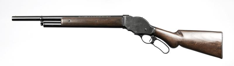 PW87 Lever Action Shotgun: 12 ga., 2 3/4 in. chamber, lead shot only, 20 in. barrel, S/N PW87-015053, wood stockÿ