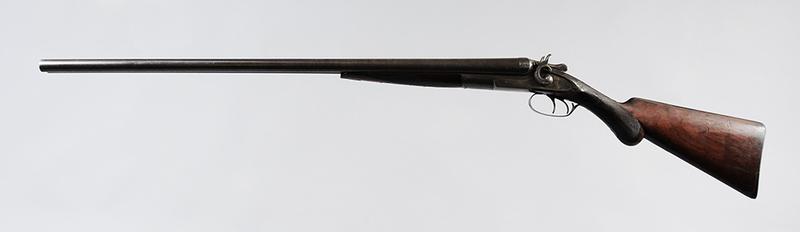 Remington Model 1889 Double Barrel Shotgun: Grade 2, 12 ga., 30 in. twist steel solid rib barrels, S/N 95383, exposed circular hammers, rib marked "REMINGTON ARMS CO. ILION, N.Y. U.S.A.", checkered pistol grip and forend, Remington Arms stamped