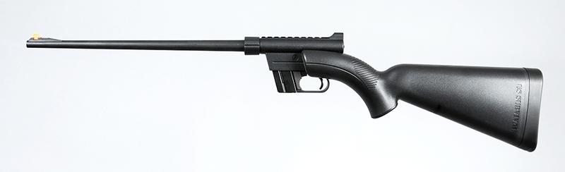 Henry Repeating Arms Model H002B Rifle: .22 LR, 16 in. barrel, S/N US179835B, with original box, gun breaks down and completely stores in butt stock, two magazines