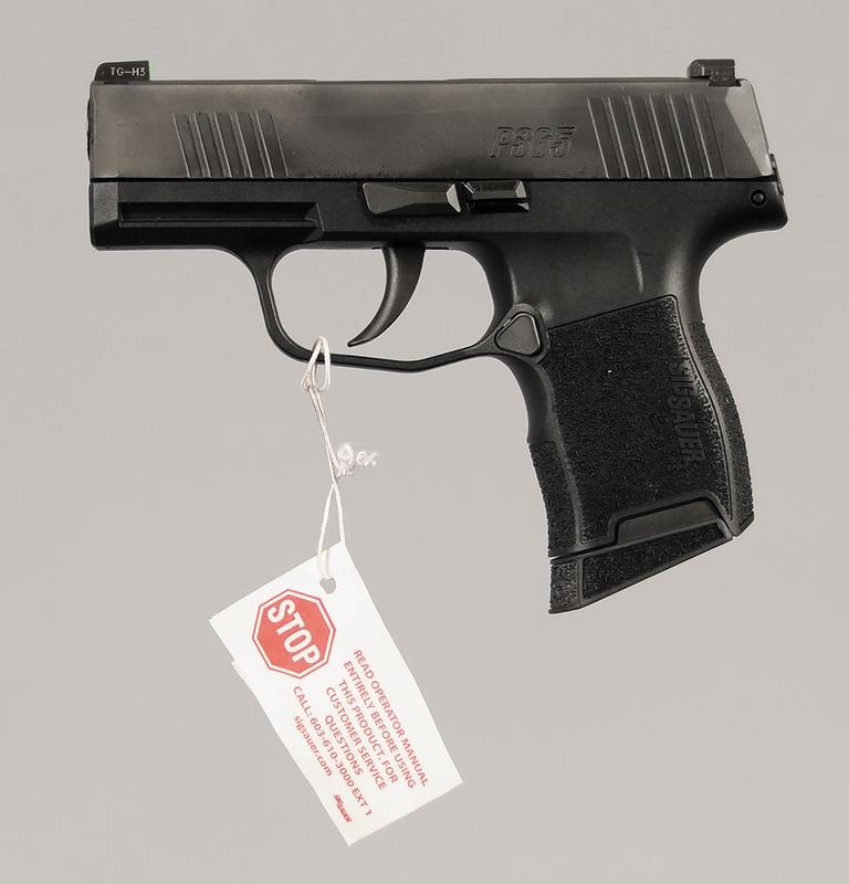 Sig Sauer P365 Pistol: 9mm, 3 in. barrel, S/N 66A3534452, with original case, two magazines, paperwork