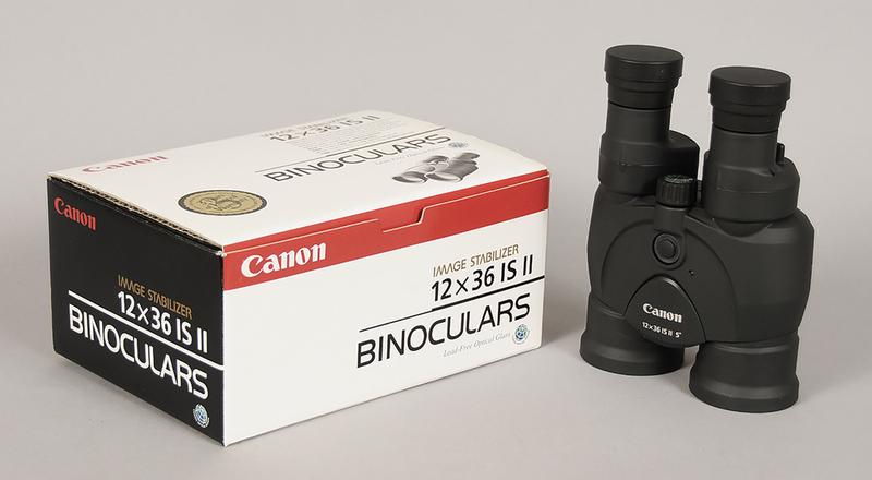 Canon 12 x 36 IS II Binoculars: original box and paperwork, soft case