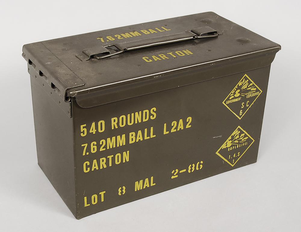 Malaysian 7.62 x 51mm NATO Ammunition: approximately 480 rds., with metal case