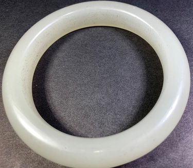 Early Chinese White Jade Bangle Bracelet Early Chinese White Jade Bangle Bracelet