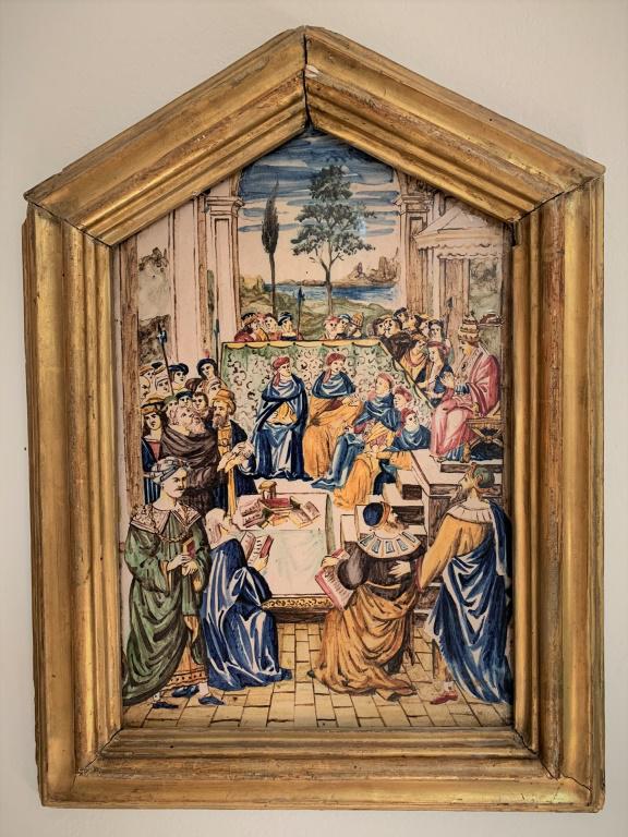 18th C Hand Painted Italian Pottery Plaque (1 of 5)