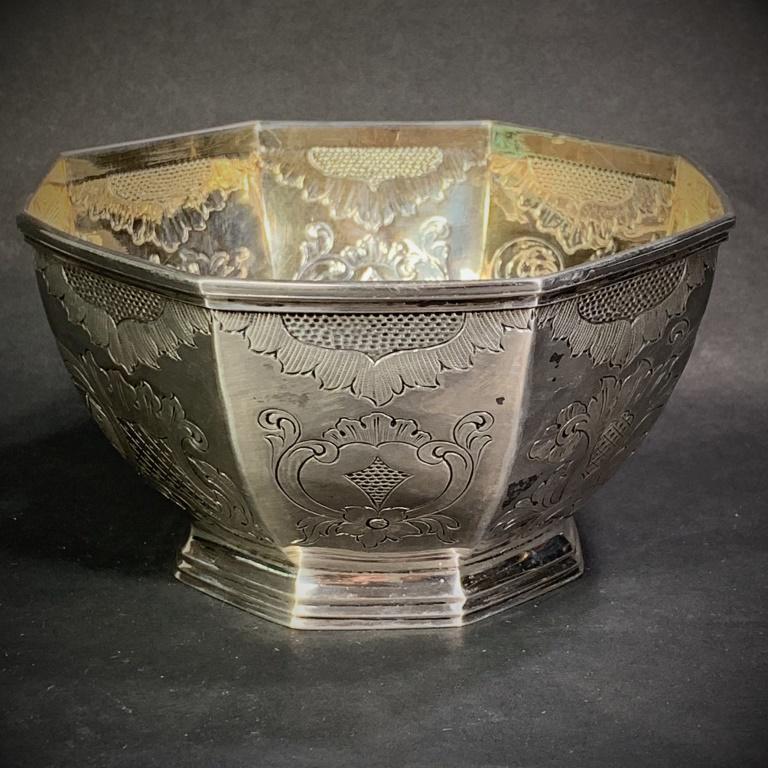 William Gale Chased Coin Silver Bowl (1 of 6)