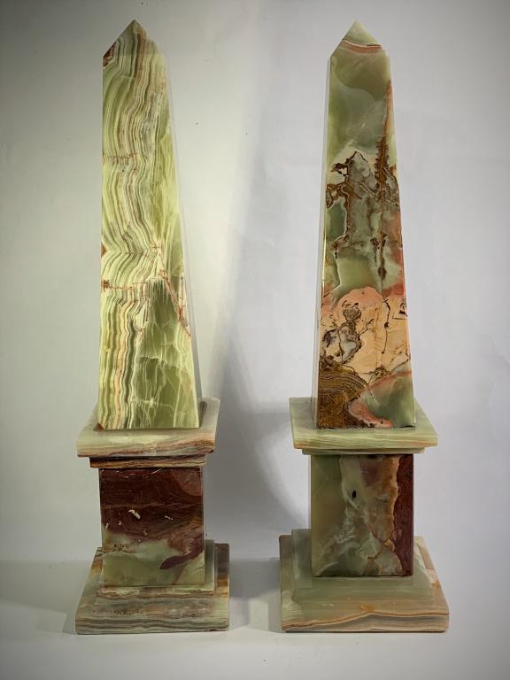 Two Large Green & Red Onyx Obelisks (1 of 5)