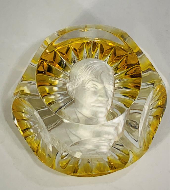 Baccarat Sulphide Paperweight Will Rogers (1 of 4)