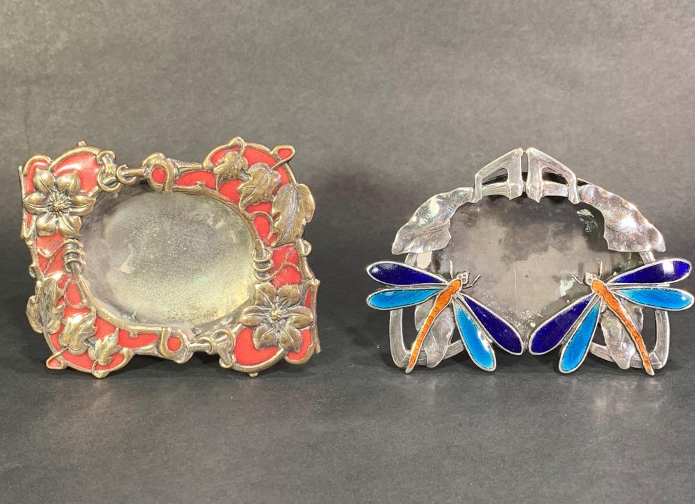 Two Art Nouveau Enameled Miniature Frames (1 of 5)