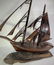 Contemporary Carved Wood Sailing Ship Sculpture - 2